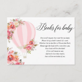 Livre floral rose montgolfière au lieu de carte