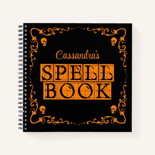 Livre Orange Goth Spell Personnalisé (Devant)