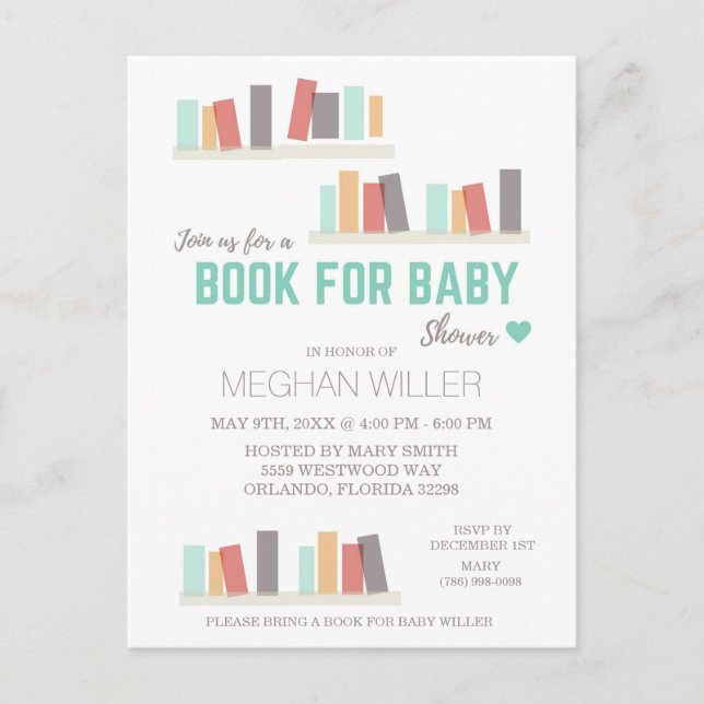 Livre Pour Invitation Baby shower (Devant)