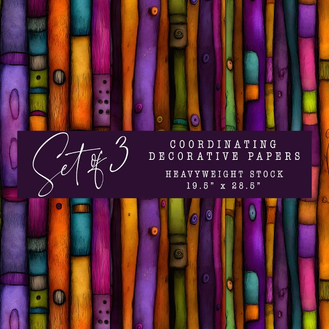 LIVRE QUIRKY ESPINES DÉCORATIVE PAPIER SET (QUIRKY BOOK SPINES DECORATIVE PAPER SET)