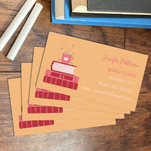 Livre rouge Tutor Orange Standard Cartes de visite