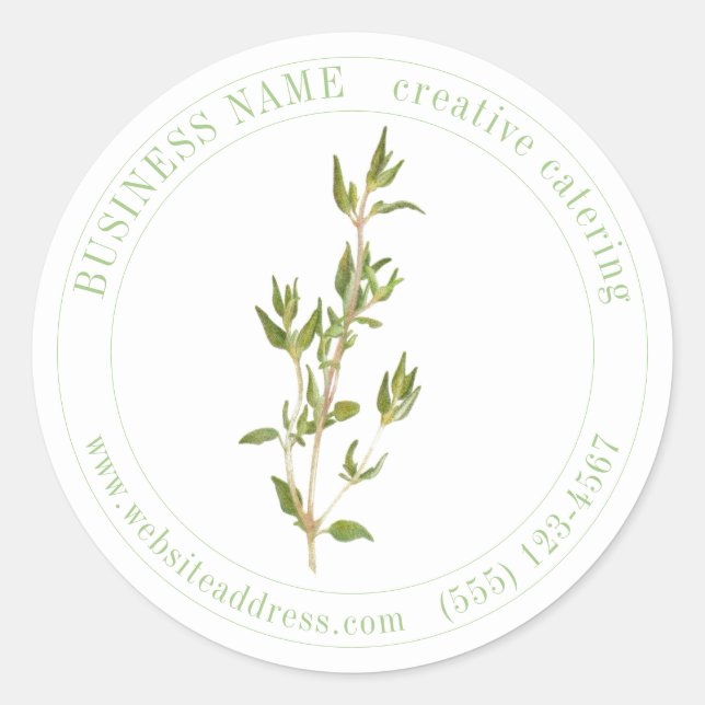 LIVRE THYME FRAIS ID Stickers Rond (Devant)