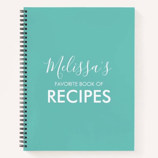 Livre Turquoise de recettes de la famille préférée (Devant)