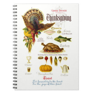 Livre vintage de recette de thanksgiving de