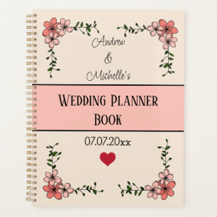Livre Wedding planner floral élégant personnalisé