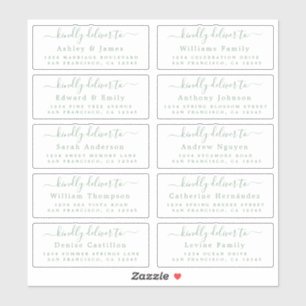 Livrer au Mariage de calligraphie Étiquette de adr
