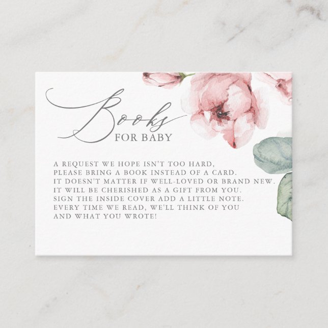 Livres À Fleurs Roses Duisy Pour Carte Boîtier Béb (Devant)