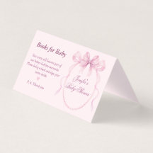 Livres à thème de nœud rose élégant pour carte de