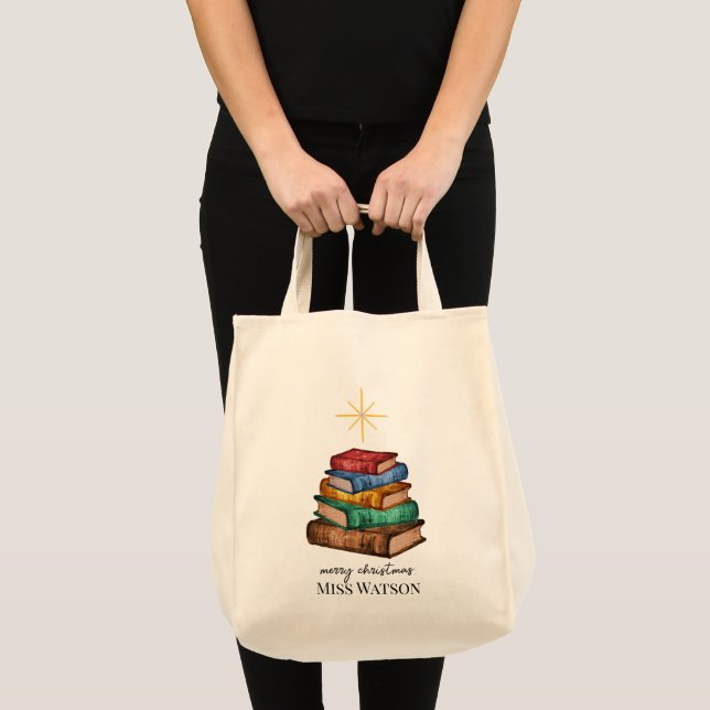 Livres Arbre de Noël Enseignant Sac fourre-tout pe (Devant (produit))