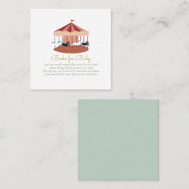 Livres carrousel roses pour carte de boîtier pour  (Devant / Derrière)