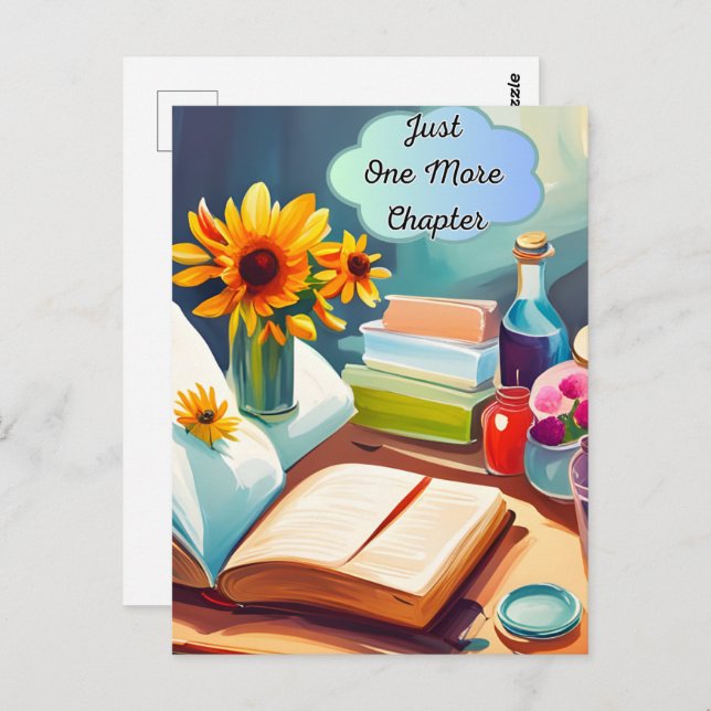 Livres, carte postale pour les postes (Devant / Derrière)