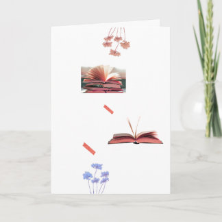 Livres Cosy et Fleurs Esthétique Carte de Lecture 