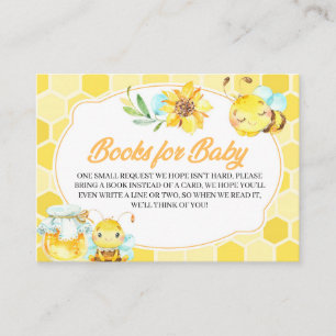 Livres de baby shower d'abeille pour la carte de