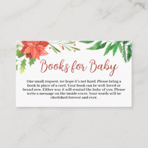 Livres de Baby shower de Noël pour Carte de visite