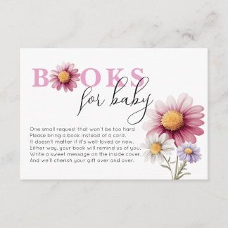 Livres de Baby showers floraux pour carte bébé