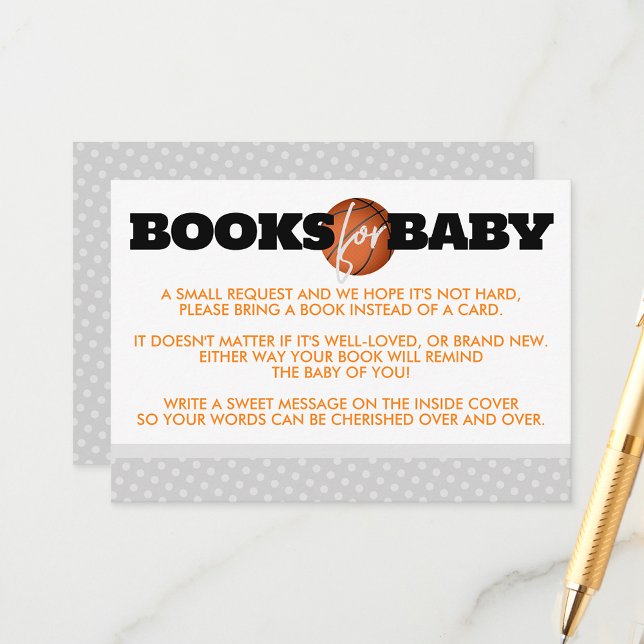 Livres de basket-ball pour Invitation de boîtier p (Basketball Books for Baby Inserts)