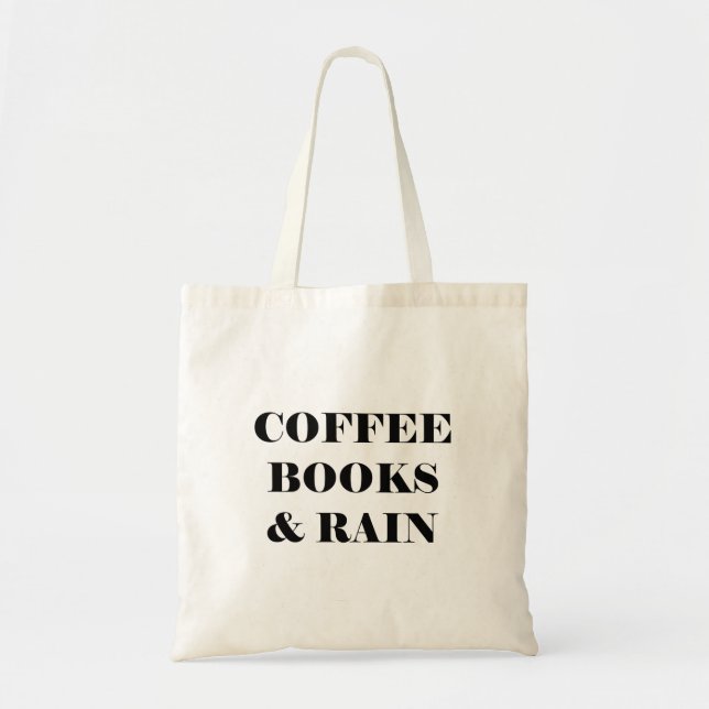 Livres de café et sac fourre-tout de pluie (Devant)