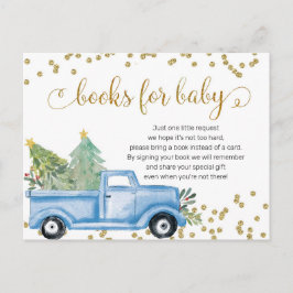 Livres de Camion Bleu de Noël pour carte bébé