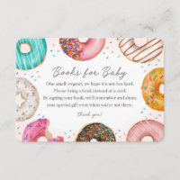 Livres de Donut arrosés pour invitation bébé Inser