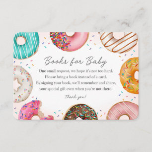Livres de Donut arrosés pour invitation bébé Inser