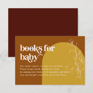 Livres de FARRAH Retro 70 pour carte Baby shower