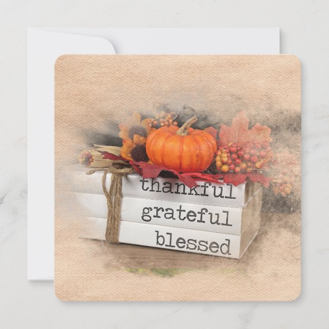 Livres de Thanksgiving avec carte Citrouille (Devant)