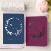Livres de vœux de mariage en papier métallisé "Ele