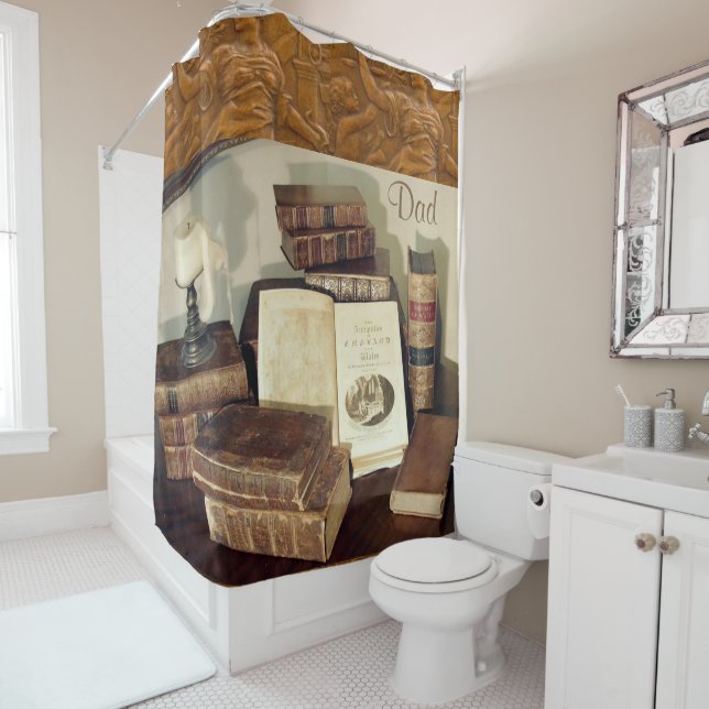 Livres d'histoire du rideau de douche (En situation)