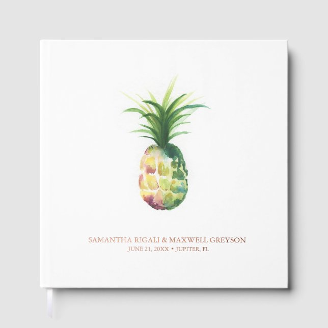 Livres d'invités à l'ananas tropical (Recto)