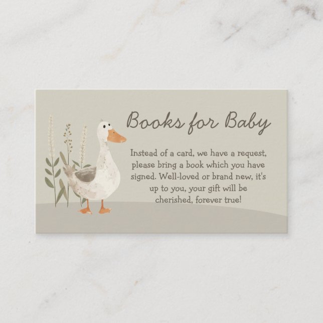 Livres d'oies d'aquarelle pour bébé - Carte de boî (Devant)