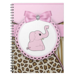 Livres d'or pour Baby Shower Éléphant Rose