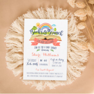 Livres et Brunch Baby shower Invitation