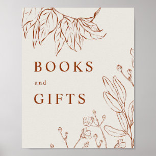 Livres et cadeaux Poster du Baby shower botanique