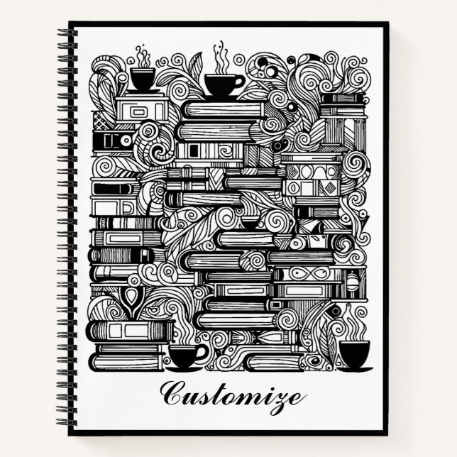 Livres Et Café Couleur Me Doodle (Devant)