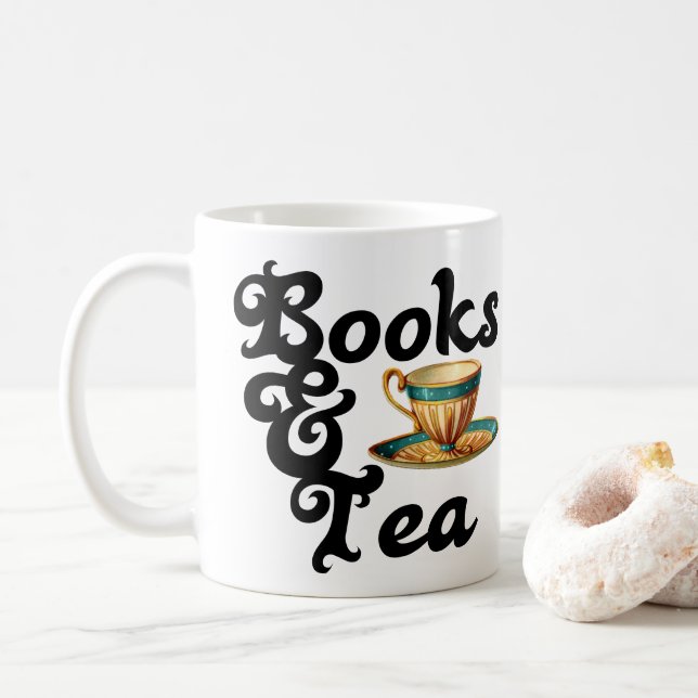 Livres et tasse de thé (Avec donut)