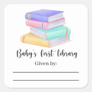 Livres - Étiquette de livre pour Baby Shower, livr