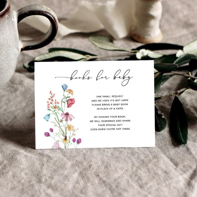 Livres fleur sauvage pour carte bébé (Créateur téléchargé)