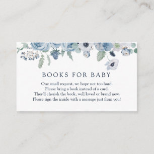 Livres Floral Bleu pour la carte de boîtier bébé
