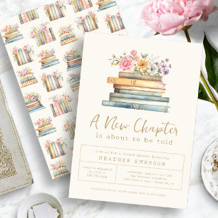 Livres floraux Invitation de douche nuptiale