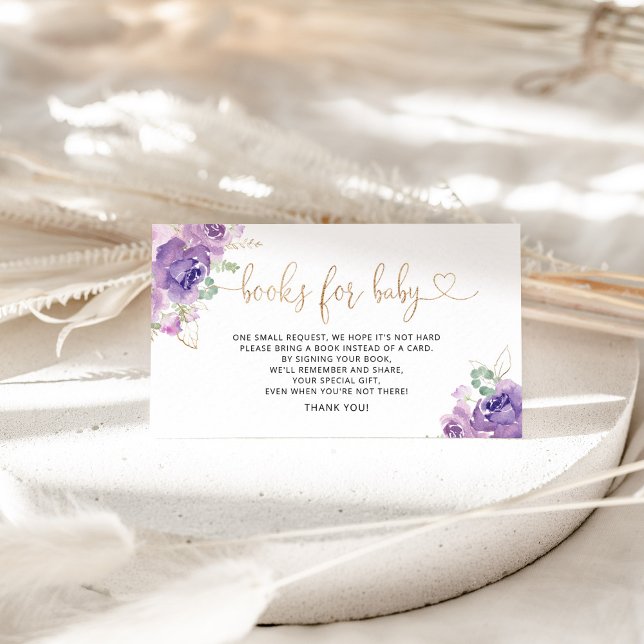 Livres lilas violets pour bébé carte d'enclos (Créateur téléchargé)