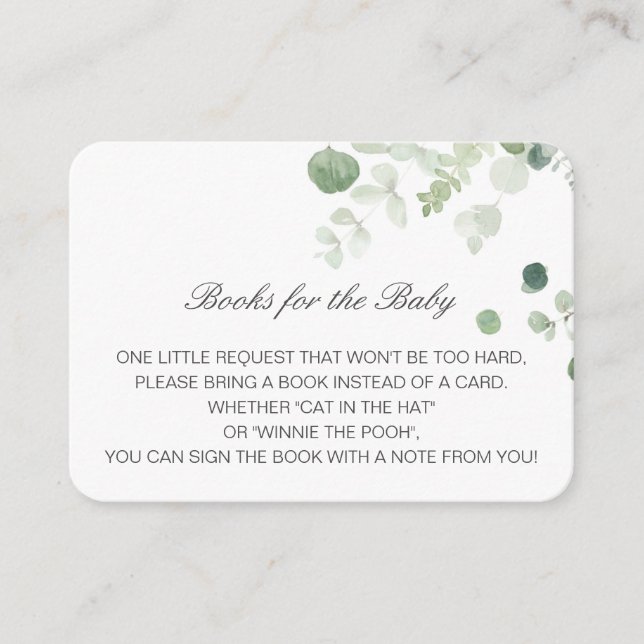 Livres modifiables pour la carte d'insertion bébé (Devant)