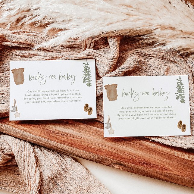 Livres pour carte bébé | Baby shower Garçon Sage G (Créateur téléchargé)