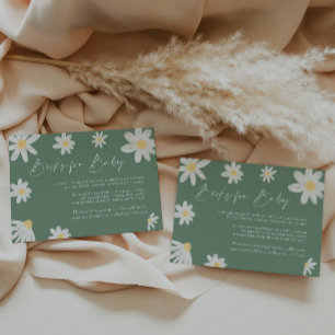 Livres pour carte bébé Daisy Sage Green