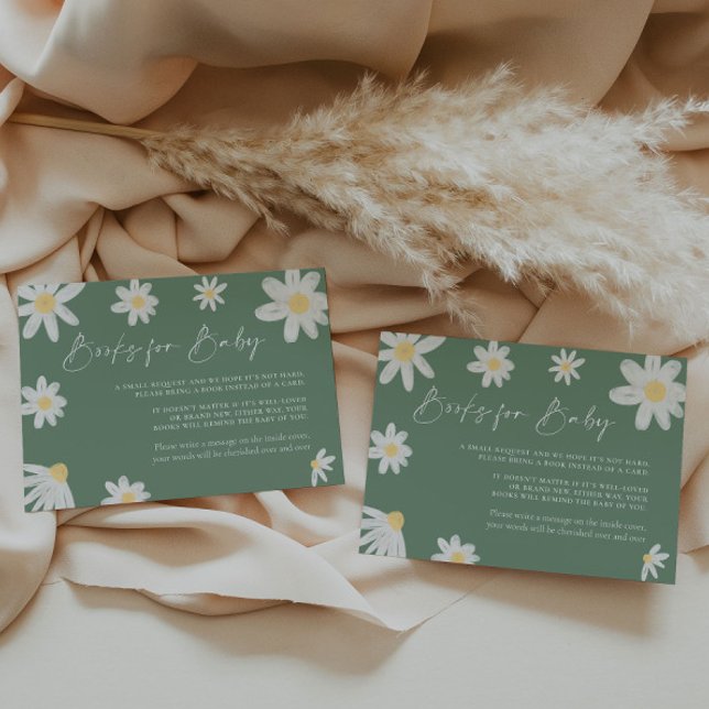 Livres pour carte bébé Daisy Sage Green (Créateur téléchargé)