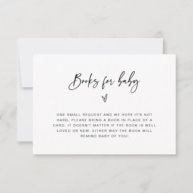 Livres pour carte de demande de boîtier de Baby sh (Devant)