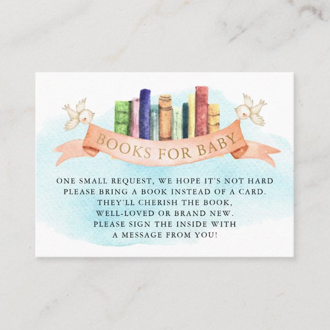 Livres pour carte d'insertion pour bébé (Devant)