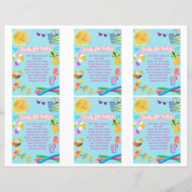 Livres pour cartes baby shower bébé, baby shower d (Devant)
