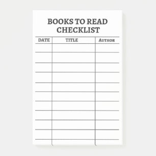 Livres pour lire les notes de post-it modernes de