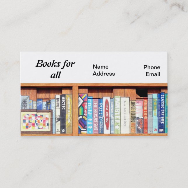 Livres Pour Tous Les Cartes de visite (Devant)