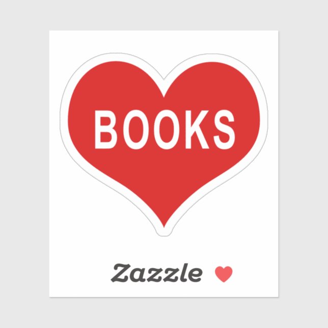 LIVRES Red Love Heart Vinyl Sticker (Feuille)